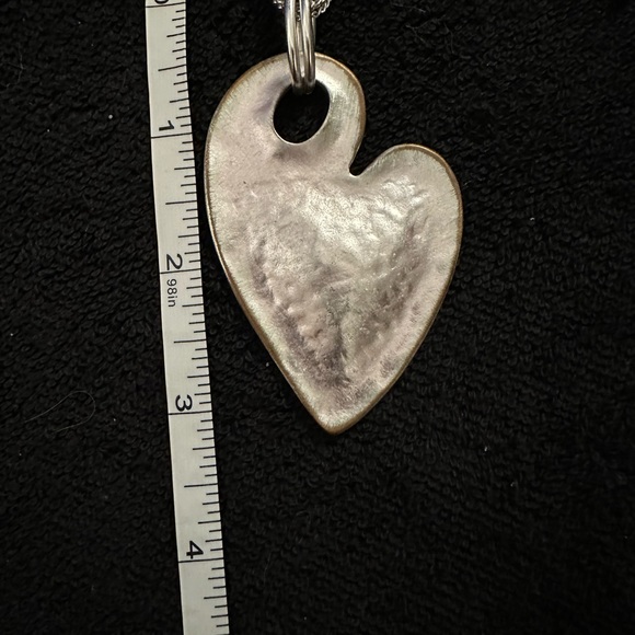ROBERT LEE MORRIS SOHO Pink Metal Heart Pendant and Necklace - Picture 8 of 8